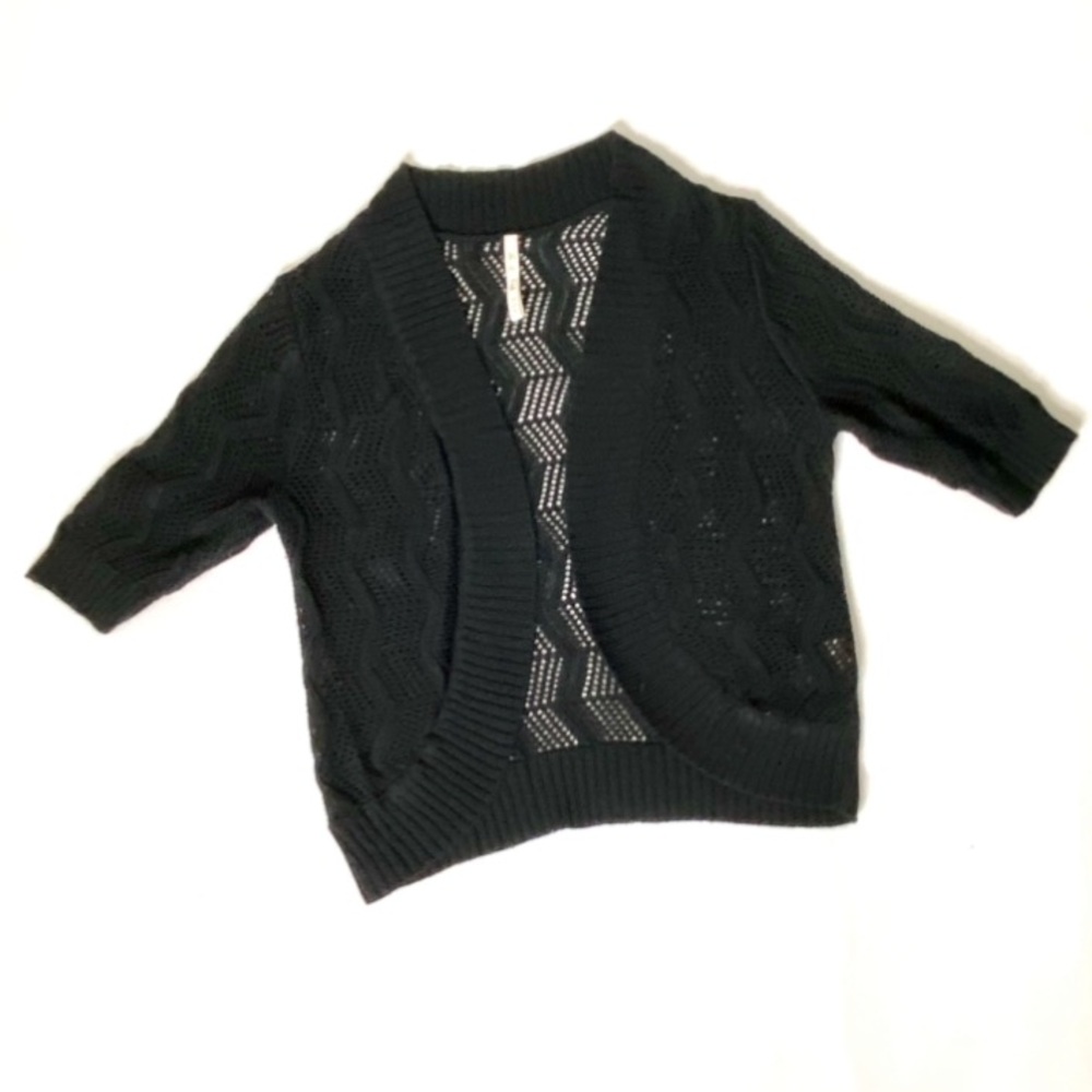 Leo & Nicole Cropped Short Sleeve Sweater